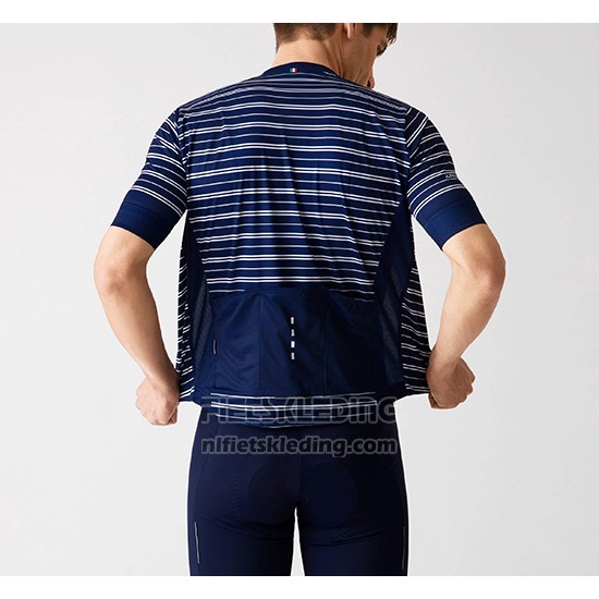 2019 Fietskleding La Passione Stripe Blauw Korte Mouwen en Koersbroek